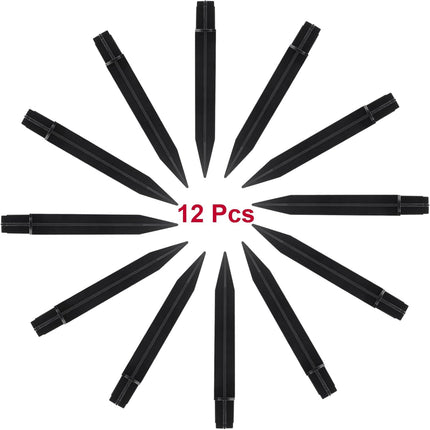 Biaungdo 12 Pcs Ground Spike, 8.25 Inch Black Reinforced Plastic Ground Spikes ABS Lights Replacement Stakes Yard Stakes for Solar Pathway Torch Garden Lights.