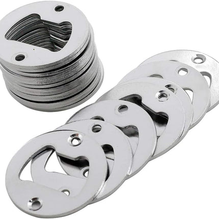 Biaungdo 20PCS 40mm Wall Mounted Bottle Opener Round Bottle Opener Inset with Screws for Beer Cap Coke Bottle.