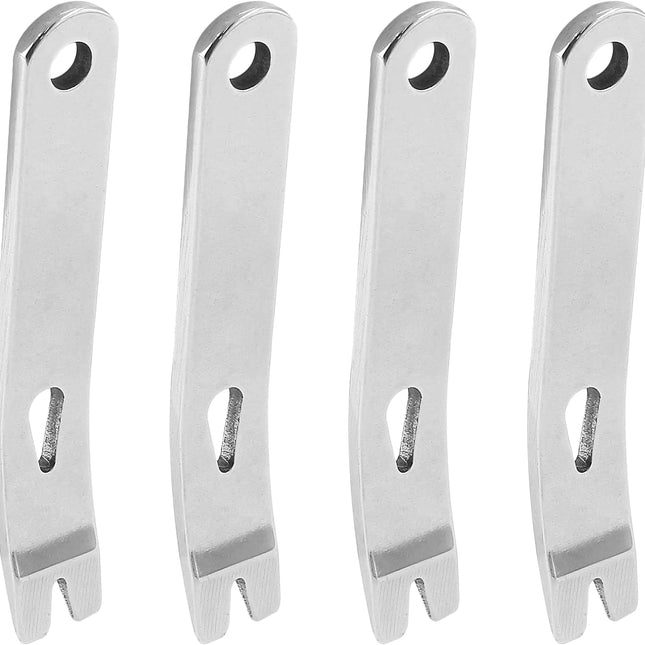 Biaungdo 4 Pcs Mini Crank Crowbar, Stainless Steel Mini EDC Pry Bar Keychain Multi-function Pocket EDC Tools Survival Scraper Opener for Outdoor, Indoors(3 Inch).