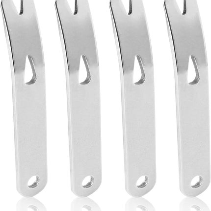 Biaungdo 4 Pcs Mini Crank Crowbar, Stainless Steel Mini EDC Pry Bar Keychain Multi-function Pocket EDC Tools Survival Scraper Opener for Outdoor, Indoors(3 Inch).