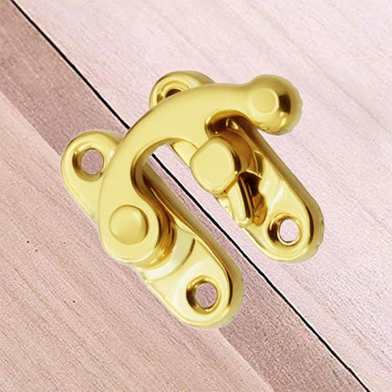 Biaungdo 5pcs Gold Vintage Style Swing Bag Clasp Closure Lock Latch for Furniture Wooden Box Jewelry Case Silver Tone with Mounting Screw & Screwdriver, 33 x 29 mm.