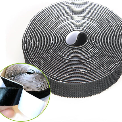 Stronger Adhesive Tape Hook Tape Self-Adhesive, Width 2cm, Length 600cm, Black, for Magnetic Screen Door Mesh Window Curtains.