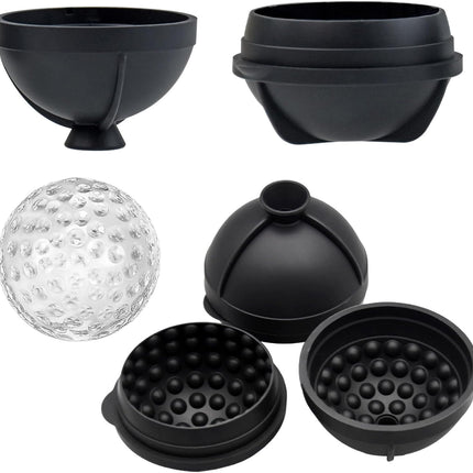Bangp Golf Ball Ice Molds Set of 4,Whiskey Round Ice Cube Molds, Novelty Sphere Ice Molds Create 2.5 Inch Golf Ice Balls - Each Stone Keeps Your Drinks Cool and Unique,for Men and Women.