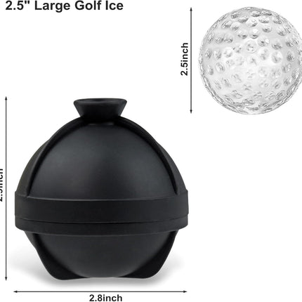 Bangp Golf Ball Ice Molds Set of 4,Whiskey Round Ice Cube Molds, Novelty Sphere Ice Molds Create 2.5 Inch Golf Ice Balls - Each Stone Keeps Your Drinks Cool and Unique,for Men and Women.