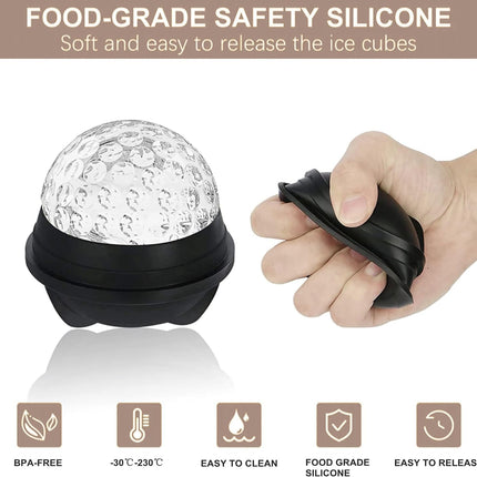Bangp Golf Ball Ice Molds Set of 4,Whiskey Round Ice Cube Molds, Novelty Sphere Ice Molds Create 2.5 Inch Golf Ice Balls - Each Stone Keeps Your Drinks Cool and Unique,for Men and Women.