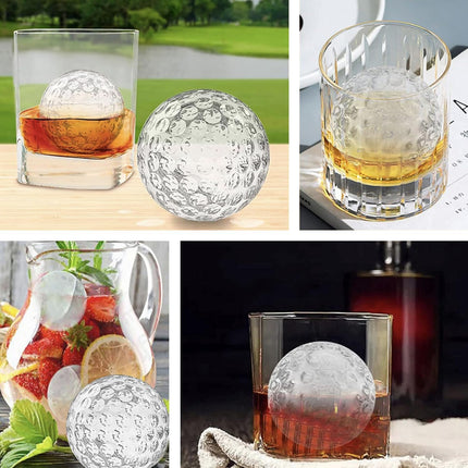 Bangp Golf Ball Ice Molds Set of 4,Whiskey Round Ice Cube Molds, Novelty Sphere Ice Molds Create 2.5 Inch Golf Ice Balls - Each Stone Keeps Your Drinks Cool and Unique,for Men and Women.
