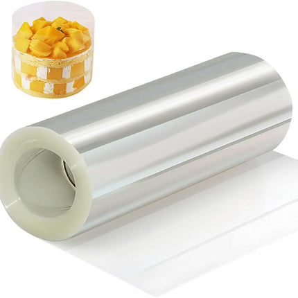 YQL Cake Collar 6 Inch,Acetate Cake Collar Roll DIY Acetate Sheet Baking Transparent Mousse Cake Sheets Surrounding Edge Clear Cake Strips for Baking Decorate Shaker Cards Making(6x394Inch).
