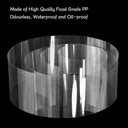 YQL Cake Collar 6 Inch,Acetate Cake Collar Roll DIY Acetate Sheet Baking Transparent Mousse Cake Sheets Surrounding Edge Clear Cake Strips for Baking Decorate Shaker Cards Making(6x394Inch).