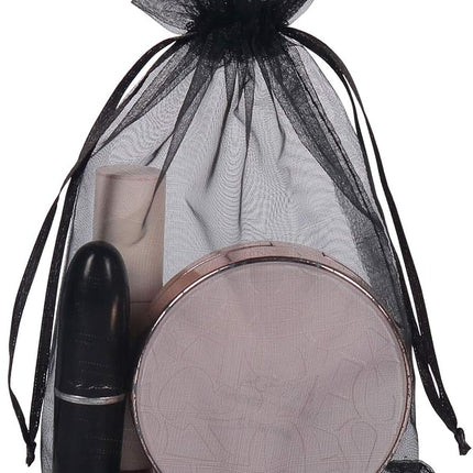 YQL Black Organza Bags,100PCS 5x7 Inch Gift Favor Bags Mesh Fruit Protection Bags Jewelry Pouches Sachet Bags Wedding Party.