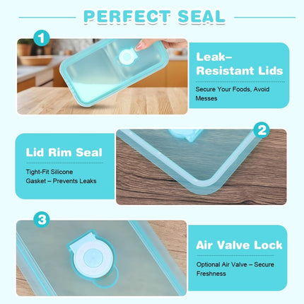 YQL 2 Pack Stainless Steel Food Containers with Lids, Double & Single Compartment Snack Boxes for Kids, Leakproof Reusable Bento Box for Lunch Prep, Travel, School, Camping.