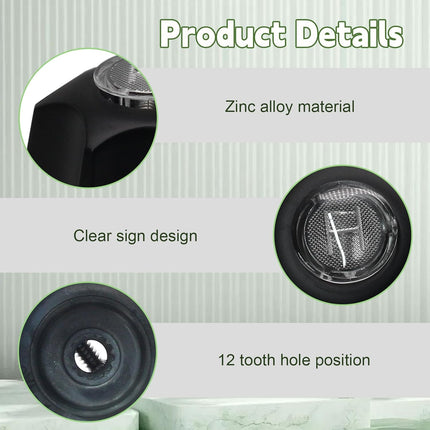 Biaungdo Black Shower Knob Replacement Set of 3, Bathtub Faucet Handles Include Hot and Cold/Diverter Shower Knob for Remodeling Trim.