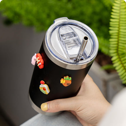2 Pack 20 oz Tumbler Lids,Replacement Spill Proof Splash Resistant Slider Mug Toppe for Yeti Ramble and More Coffee Mugs,Straw Friendly.