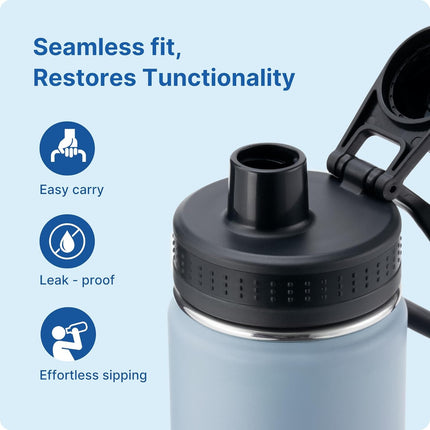 Spout Replacement Lid for Hydrapeak Wide Mouth14 26 32 40 50 Oz Bottles, Chug Lid with Ergonomic Handle, BPA - Free.