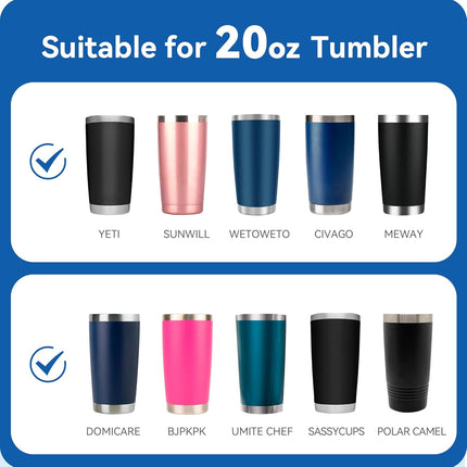 2 Pack 20 ozTumbler Lid for Yeti Rambler,Old Style Rtic and More Travel Mugs, Splash Proof Replacement Lid for 3.2" Inner Diameter Tumblers.