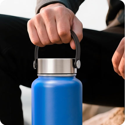 Replacement Lid for Hydro Flask 12-64oz Wide Mouth Bottles， Ergonomic Wide Handle for Effortless Carrying，BPA - Free & Leak - Proof Fits Hrdroflask Wide Mouth.