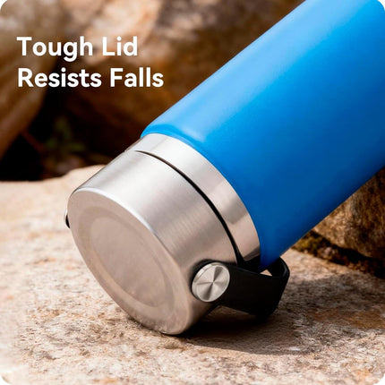 Replacement Lid for Hydro Flask 12-64oz Wide Mouth Bottles， Ergonomic Wide Handle for Effortless Carrying，BPA - Free & Leak - Proof Fits Hrdroflask Wide Mouth.