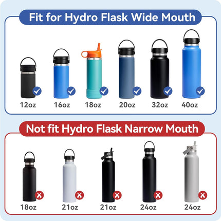 Flip Lids with Handle for Hydro Flask 12 16 20 32 40 64 oz Wide Mouth Bottles,Replacement Lids for 2.28" Wide Mouth Sport Bottles Water Bottle Accessories.