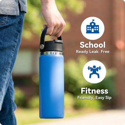 Flip Lids with Handle for Hydro Flask 12 16 20 32 40 64 oz Wide Mouth Bottles,Replacement Lids for 2.28" Wide Mouth Sport Bottles Water Bottle Accessories.