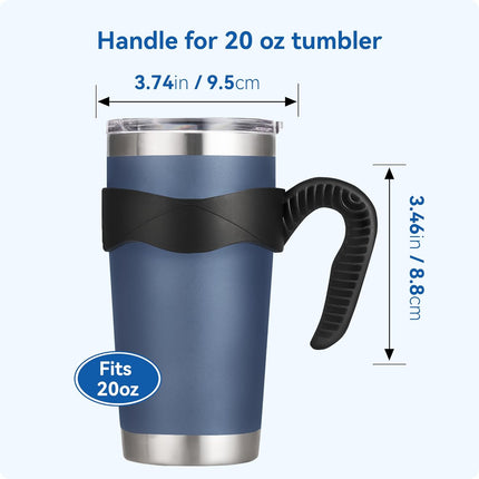 Activity Tumbler Handle for YETI Rambler 20 oz,Anti Slip Travel Mug Grip Cup Holder for Sumwill, Ozark Trail,Sic and More 20OZ Mugs, BPA FREE.