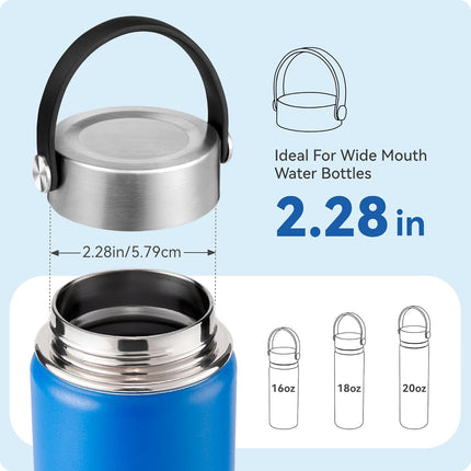 Lid for Hydro Flask Wide Mouth 12/16/18/20/32/40 oz Water Bottles,Replacement Lid for Thermoflask/Takeya/Iron Flask/Simple Modern/Hydro Cell 2.28" Wide Mouth Bottles(1 Pack).