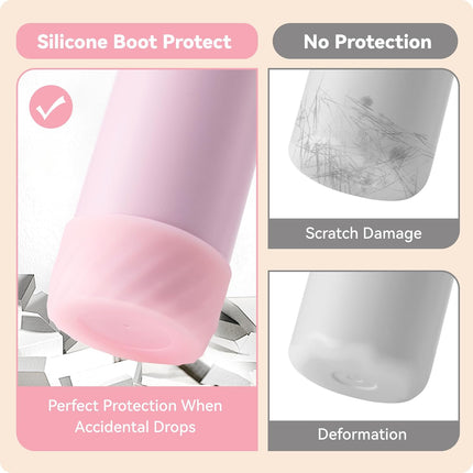 Silicone Boot for Lululemon Sport Water Bottle 24 OZ, Ripple Protective Sleeve Water Bottle Bottom for Lululemon, Anti-Slip.