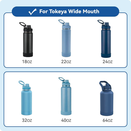 Replacement Spout Lid for Takeya Wide Mouth 18, 22, 24, 32, 40, 64oz, Water Bottle Lid with Carry Handle - Ideal for Gym & Sport.