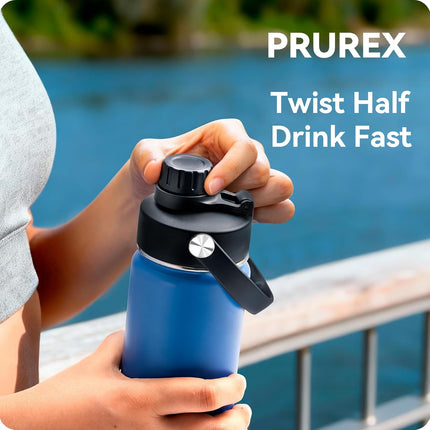 Replacement Spout Lid for Takeya Wide Mouth 18, 22, 24, 32, 40, 64oz, Water Bottle Lid with Carry Handle - Ideal for Gym & Sport.
