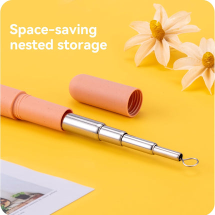 4-Pack Stainless Steel Straw Set - 215mm (8.5") Length, 6/8/10/12mm (0.24"/0.31"/0.39"/0.5") Diameters - Fits Coffee, Smoothies & All Cup Sizes - Reusable & Dishwasher Safe(Black).