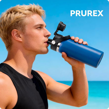 Lid for Hydro Flask Wide Mouth 12/16/18/20/32/40/64 Oz, Replacement Spout Lid Compatible with Hydro Flask Water Bottle, Chug Cap with Flexible Handle.