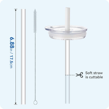 Replacement Straw Lid - Leak - Proof Press - Fit Cover for REDUCE 40 oz & 50 oz Tumblers with Handle, Hydro Flask 24 oz Mug, 28 oz All - Around Tumbler, 32/40 oz Travel Tumblers (White).