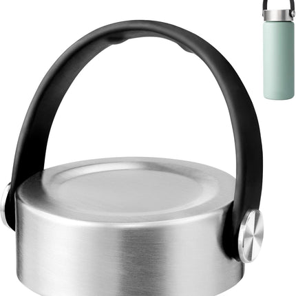 Replacement Lid for Simple Modern Wide Mouth 18oz 22oz 30oz, Water Bottle Lid with Ergonomic Handle, Stainless Steel & Leak - Proof.