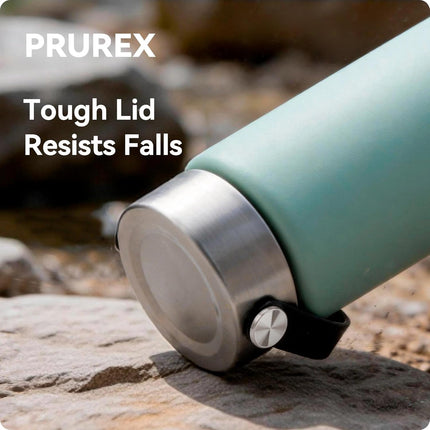 Replacement Lid for Simple Modern Wide Mouth 18oz 22oz 30oz, Water Bottle Lid with Ergonomic Handle, Stainless Steel & Leak - Proof.