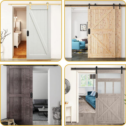 Biaungdo 2 Pack Door Handle Pull Plate, Stainless Steel Door Handle Pull Heavy Duty Barn Door Pull Handles for Sliding Barn Door Kitchen Cabinet, Matte Black (7.8" x 2.5").