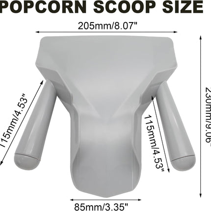 Biaungdo Polycarbonate French Fry Popcorn Scoop, French Fry Bagger, Quick Fill Tool for Bags & Boxes, Multipurpose Scooper for Food, Fries, Snacks, Desserts, Ice(Dual Handle).