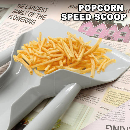 Biaungdo Polycarbonate French Fry Popcorn Scoop, French Fry Bagger, Quick Fill Tool for Bags & Boxes, Multipurpose Scooper for Food, Fries, Snacks, Desserts, Ice(Dual Handle).