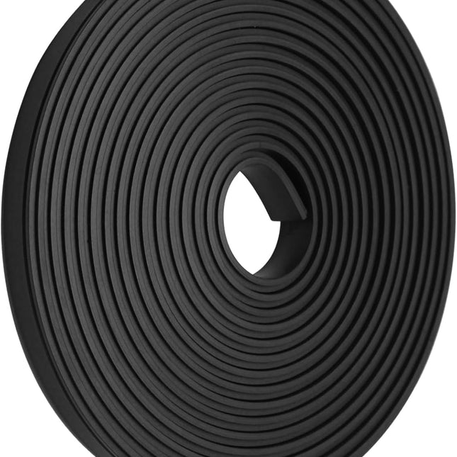 Biaungdo 134 Inch Flexible Shower Door Magnetic Strip, 1 Roll Insert Shower Door Replacement Seal Strip Waterproof Long Shower Door Strip for Framed Semi Framed Swinging Glass Shower Doors, Black.