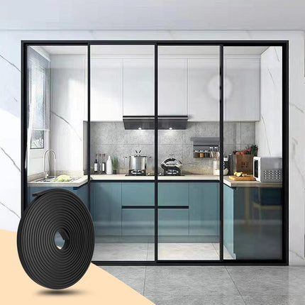 Biaungdo 134 Inch Flexible Shower Door Magnetic Strip, 1 Roll Insert Shower Door Replacement Seal Strip Waterproof Long Shower Door Strip for Framed Semi Framed Swinging Glass Shower Doors, Black.
