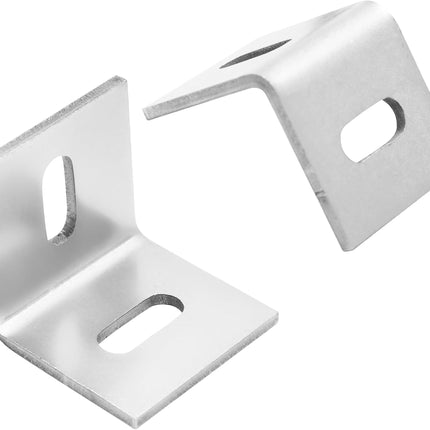 Biaungdo 20 Pcs Heavy Duty Table Top Fasteners, Silver Z Clips Fastener Connector, Adjustable Corner Braces Right Angle L Brackets for Table Tops, Shelves, Desk, Chairs, Repairing Furniture.