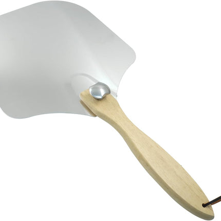 Biaungdo 12 Inch Aluminum Metal Pizza Peel, Pizza Spatula Paddle with Foldable Wood Handle for Oven.