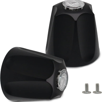 Biaungdo Black Shower Knob Replacement Set of 2, Bathtub Faucet Handles Include Hot and Cold Shower Knob for Remodeling Trim.