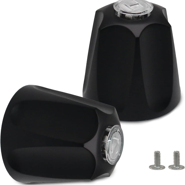 Biaungdo Black Shower Knob Replacement Set of 2, Bathtub Faucet Handles Include Hot and Cold Shower Knob for Remodeling Trim.