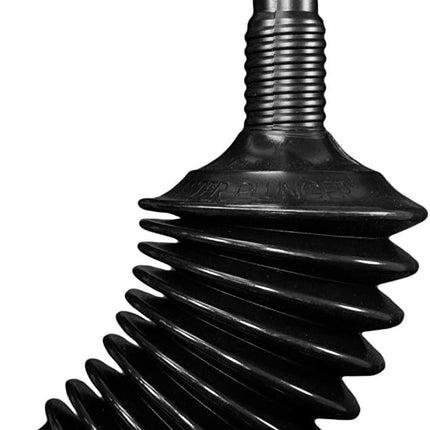 Master Plunger MP500-B3 Heavy Duty Bathroom Toilet Plunger Kit with Short Bucket/Caddy. Equipped with Air Release Valve, Black.