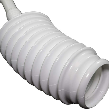 Master Plunger MP500-B4 Heavy Duty Bathroom Toilet Plunger Kit with Short Bucket. Equipped with Air Release Valve, White.