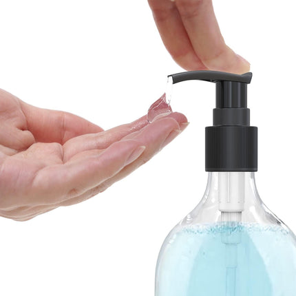 10 Ounce Clear Plastic Pump Bottle Dispenser, Refillable Empty Bottle Container with Pump for Essential Oil Soap Lotion Shampoo, 2 Pcs.