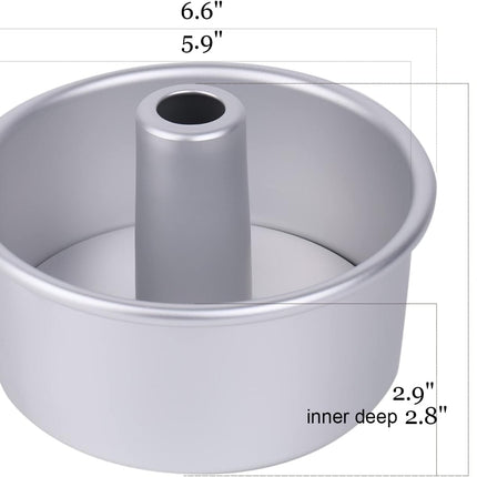 Cake Molds for Baking Bundle, 6 Inch Angel Food Cake Pan with Removable Bottom & 20Pcs Mini Tart Pans.