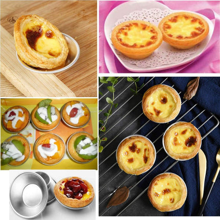 Cake Molds for Baking Bundle, 6 Inch Angel Food Cake Pan with Removable Bottom & 20Pcs Mini Tart Pans.