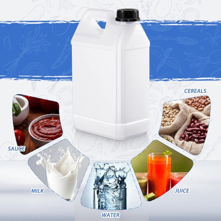 3 Pcs 1 Gallon Plastic Jug with Lids Square Empty Storage Containers Hdpe Carboy Plastic Jar Containers for Milk Water Beverage Oil Liquids (Translucent Color).