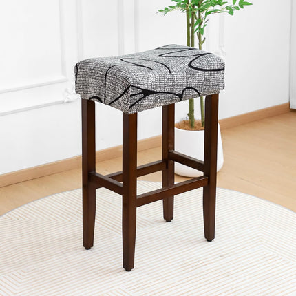 Waterproof Bar Stool Covers Rectangle Set of 4 Stretchable Patterned Seat Covers for Backless Barstools Washable.
