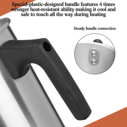 Ziliny 4 Pcs Candle Making Pouring Pot Wax Pouring Pitcher with Dripless Spout and Heat Resisting Handle Aluminum Wax Melter for Christmas DIY Candle Making Kits Gift(1.8 L).