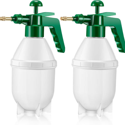 2 Pcs 27 oz Handheld Pump Spray Bottle Garden Mister Spray Bottles Lawn Pressure Hand Pump Sprayer with Adjustable Nozzle for Chemicals Watering Weeds Plants and Cleaning (Green).